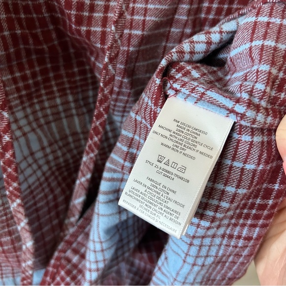 NWT Joie Barrian Plaid Cotton Top - Picture 6 of 6